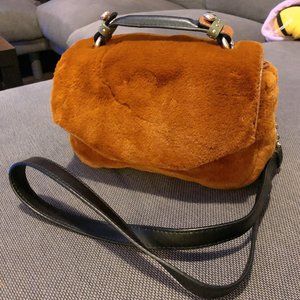 Maje Faux Fur Evening Bag